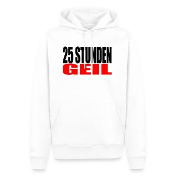 25 Stunden Geil Geschenk Lustiger Spruch - Männer Premium Bio Hoodie - Weiß - Vorne - Nico (187cm)