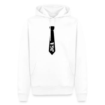 Krawatte Schwarz JGA - Männer Premium Bio Hoodie - Weiß - Vorne - Nico (187cm)