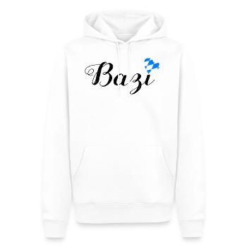 Bazi - Bairisch Dialekt Mundart - Männer Premium Bio Hoodie - Weiß - Vorne - Nico (187cm)
