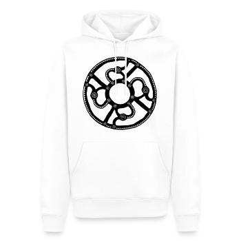 Traditioneller Germanischer Zierscheiben Schmuck - Männer Premium Bio Hoodie - Weiß - Vorne - Nico (187cm)