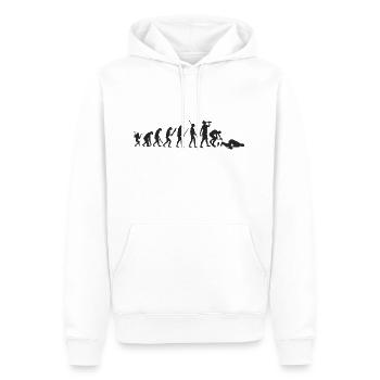 Beer - Shirt Evolution Drink Gift - Men’s Premium Organic Hoodie - white - Front - Nico (187cm)