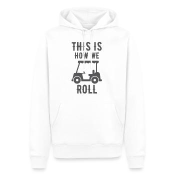 Golf – Shirt Golfkart Golfplatz Minigolf Geschenk - Männer Premium Bio Hoodie - Weiß - Vorne - Nico (187cm)