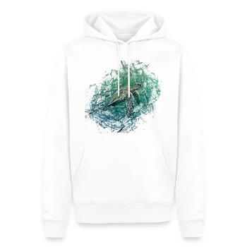tortue - Sweat à capuche Premium bio Homme - blanc - Devant - Nico (187cm)