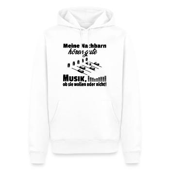 Musik – Shirt Mischpult DJ Geschenk - Männer Premium Bio Hoodie - Weiß - Vorne - Nico (187cm)