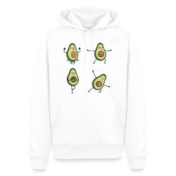 Yoga – Shirt Avokado Lieblingssport Geschenk - Männer Premium Bio Hoodie - Weiß - Vorne - Nico (187cm)