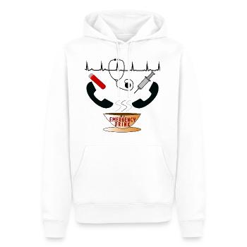 Arzt Arzthelferin MFA Internist Streß Geschenk - Männer Premium Bio Hoodie - Weiß - Vorne - Nico (187cm)