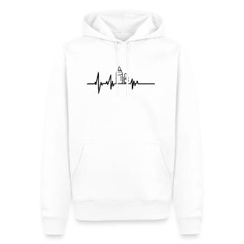 EKG Baby Babyflasche Geschenk - Männer Premium Bio Hoodie - Weiß - Vorne - Nico (187cm)
