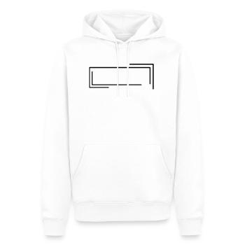 Schwarzer Kasten Rahmen Linie Strich - Männer Premium Bio Hoodie - Weiß - Vorne - Nico (187cm)