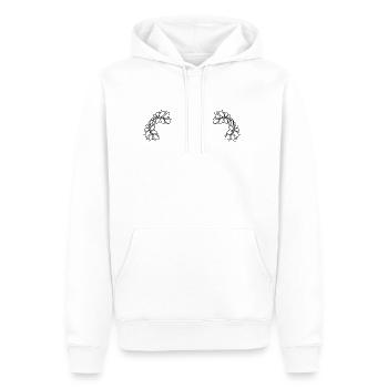 Schwarze Blätter Deko Selber gestalten - Männer Premium Bio Hoodie - Weiß - Vorne - Nico (187cm)