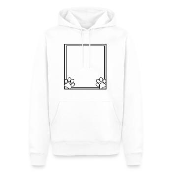 Rahmen Hundepfoten Hund Hundebesitzer - Männer Premium Bio Hoodie - Weiß - Vorne - Nico (187cm)