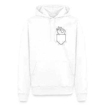 OK Look in game hand sign symbol - Men’s Premium Organic Hoodie - white - Front - Nico (187cm)