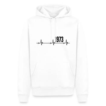 1973 Geschenk 1973 Retro 1973 Original 1973 Jahrgang - Männer Premium Bio Hoodie - Weiß - Vorne - Nico (187cm)