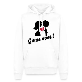 hochzeit - Männer Premium Bio Hoodie - Weiß - Vorne - Nico (187cm)