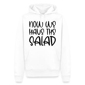 Now we have the salad - Männer Premium Bio Hoodie - Weiß - Vorne - Nico (187cm)