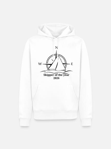 Skipper of the year 2026 - Männer Premium Bio Hoodie - Weiß