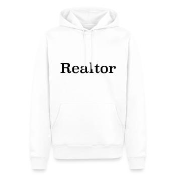 Agent immobilier - realtor - Sweat à capuche Premium bio Homme - blanc - Devant - Nico (187cm)