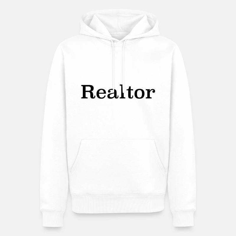 Agent immobilier - realtor - Sweat à capuche Premium bio Homme - blanc