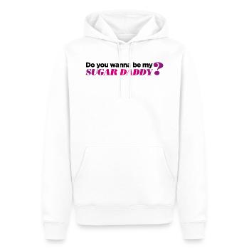 Willst du mein Sugar Daddy sein? - Männer Premium Bio Hoodie - Weiß - Vorne - Nico (187cm)