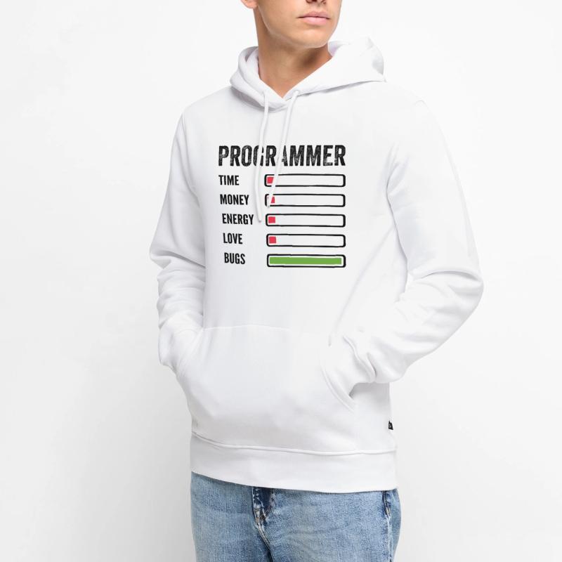 développeur humour programmeur codeur code Sweat à capuche Premium bio Homme