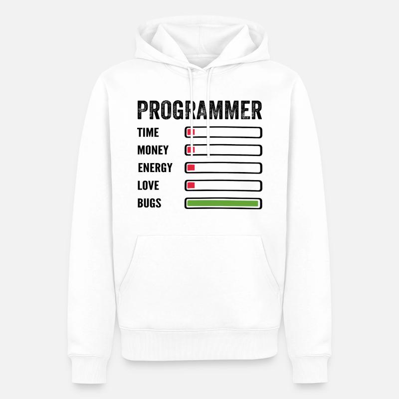 Entwickler Humor Programmierer Programmierer Programmierer - Männer Premium Bio Hoodie - Weiß