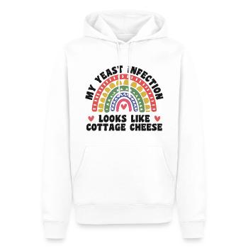 Meine Hefeinfektion, lustig, fies, erwachsener Humor - Männer Premium Bio Hoodie - Weiß - Vorne - Nico (187cm)
