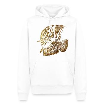 Arowana Fisch Gold Grafik Fischliebhaber Angelausrüstung - Männer Premium Bio Hoodie - Weiß - Vorne - Nico (187cm)