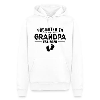 Promoted To Grandpa Est 2025 Funny For New Grandpa - Sweat à capuche Premium bio Homme - blanc - Devant - Nico (187cm)