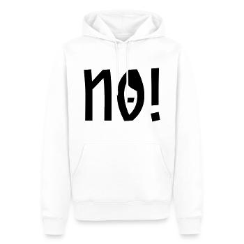 No! – Klare Kante gegen Rechts - Männer Premium Bio Hoodie - Weiß - Vorne - Nico (187cm)