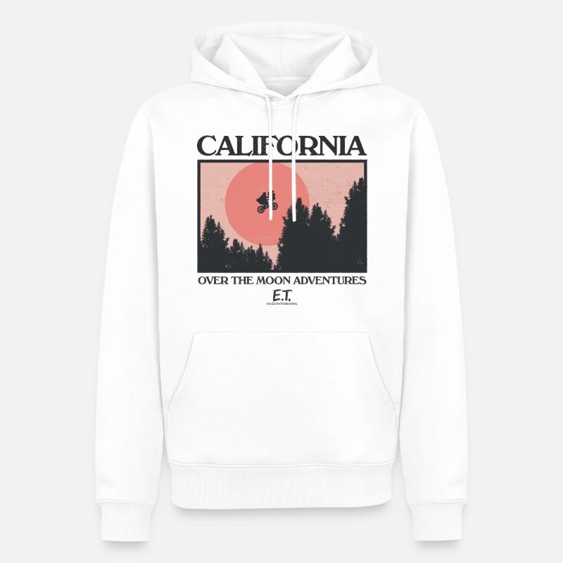 E.T. L'Extra-Terrestre Aventures Sur La Lune - Sweat à capuche Premium bio Homme - blanc