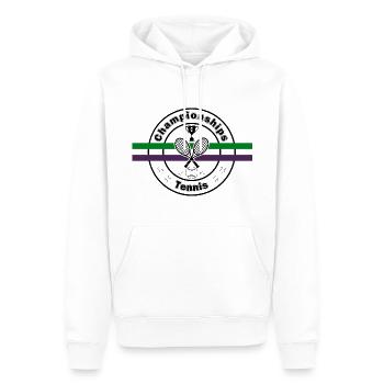 Championships Tennis Winner Ball Racket Cup Design - Männer Premium Bio Hoodie - Weiß - Vorne - Nico (187cm)