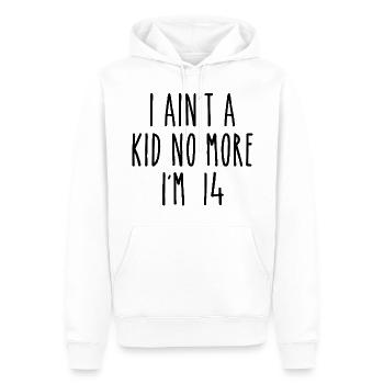 14 Jahre altes offizielles 14-jähriges Geschenk 14. Geburtstagsfeier - Männer Premium Bio Hoodie - Weiß - Vorne - Nico (187cm)