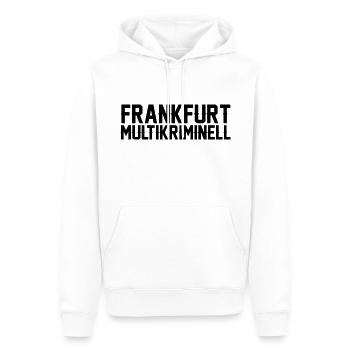 Frankfurt Multikriminell black - Männer Premium Bio Hoodie - Weiß - Vorne - Nico (187cm)