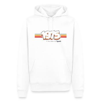 1975 Die Geburt der Legenden - Männer Premium Bio Hoodie - Weiß - Vorne - Nico (187cm)