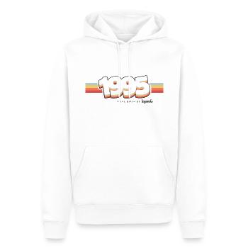 1995 Die Geburt der Legenden - Männer Premium Bio Hoodie - Weiß - Vorne - Nico (187cm)