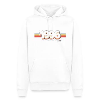 1996 the birth of legends - Sweat à capuche Premium bio Homme - blanc - Devant - Nico (187cm)