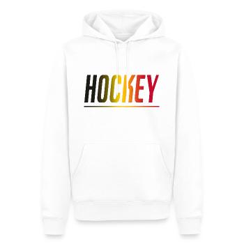 HOCKEY HOCKEYSPIELER GESCHENK SPORT BELGIEN - Männer Premium Bio Hoodie - Weiß - Vorne - Nico (187cm)