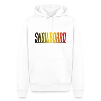 SNOWBOARD GESCHENK SPORT BELGIEN SNOWBOARDER - Männer Premium Bio Hoodie - Weiß - Vorne - Nico (187cm)