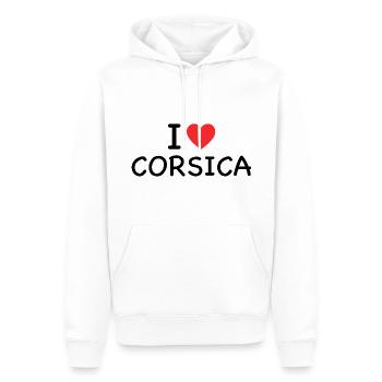 Ich liebe Korsika - Männer Premium Bio Hoodie - Weiß - Vorne - Nico (187cm)