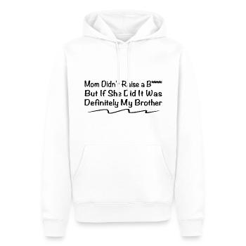 Aber wenn sie es tat, dann war es mein Bruder - Familiensprichwörter - Männer Premium Bio Hoodie - Weiß - Vorne - Nico (187cm)