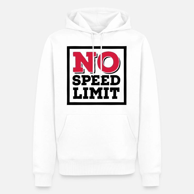 speed - Männer Premium Bio Hoodie - Weiß