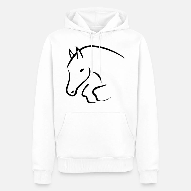 Springpferd - Männer Premium Bio Hoodie - Weiß