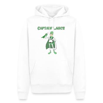 Captain Lauch - Männer Premium Bio Hoodie - Weiß - Vorne - Nico (187cm)