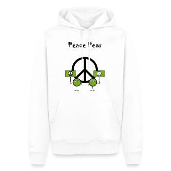Peace peas - Männer Premium Bio Hoodie - Weiß - Vorne - Nico (187cm)