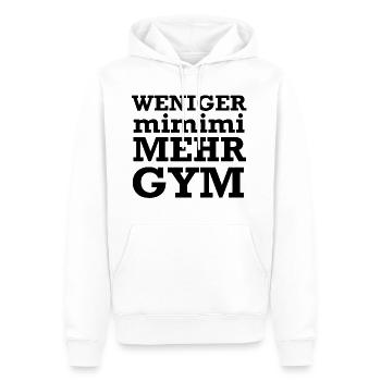 Fitness Gym Fitnessstudio Workout Spruch - Männer Premium Bio Hoodie - Weiß - Vorne - Nico (187cm)