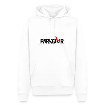 Parkour - Men’s Premium Organic Hoodie - white - Front - Nico (187cm)