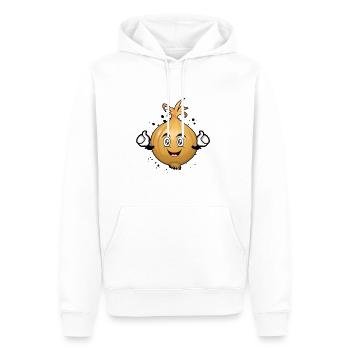 oignon - Sweat à capuche Premium bio Homme - blanc - Devant - Nico (187cm)