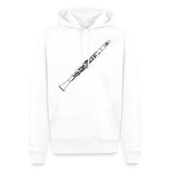 clarinet - Men’s Premium Organic Hoodie - white - Front - Nico (187cm)