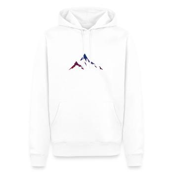 Alpen - Männer Premium Bio Hoodie - Weiß - Vorne - Nico (187cm)