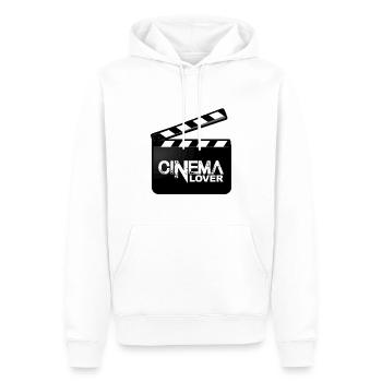 Amateur de cinéma - Sweat à capuche Premium bio Homme - blanc - Devant - Nico (187cm)