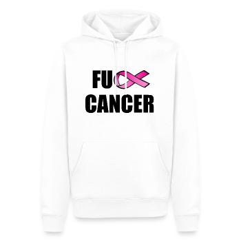 Fuck Cancer - Männer Premium Bio Hoodie - Weiß - Vorne - Nico (187cm)